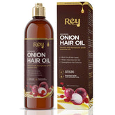 Rey Naturals Onion Hair Oil with 14 Essential Oils - Controls Hair Fall- 200ml